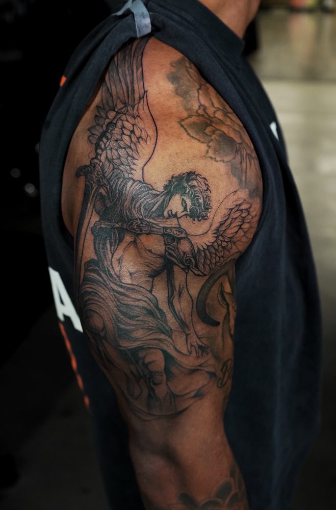 Blackwork tattoo by Zhu Inks - San Diego
