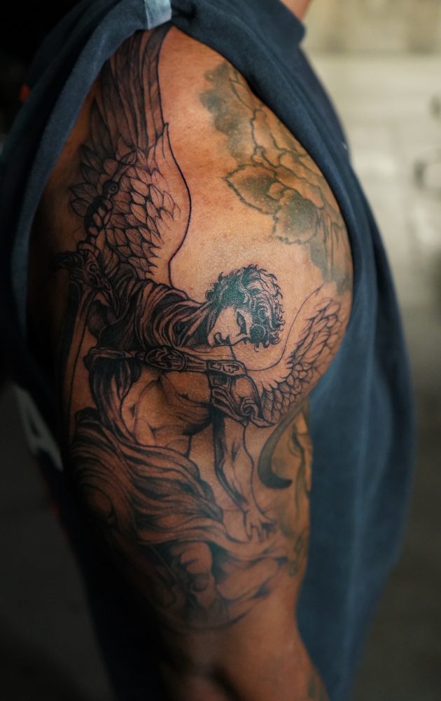 Blackwork tattoo by Zhu Inks - San Diego