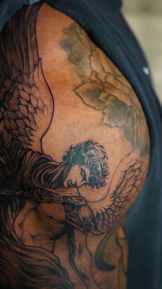 Blackwork tattoo by Zhu Inks - San Diego