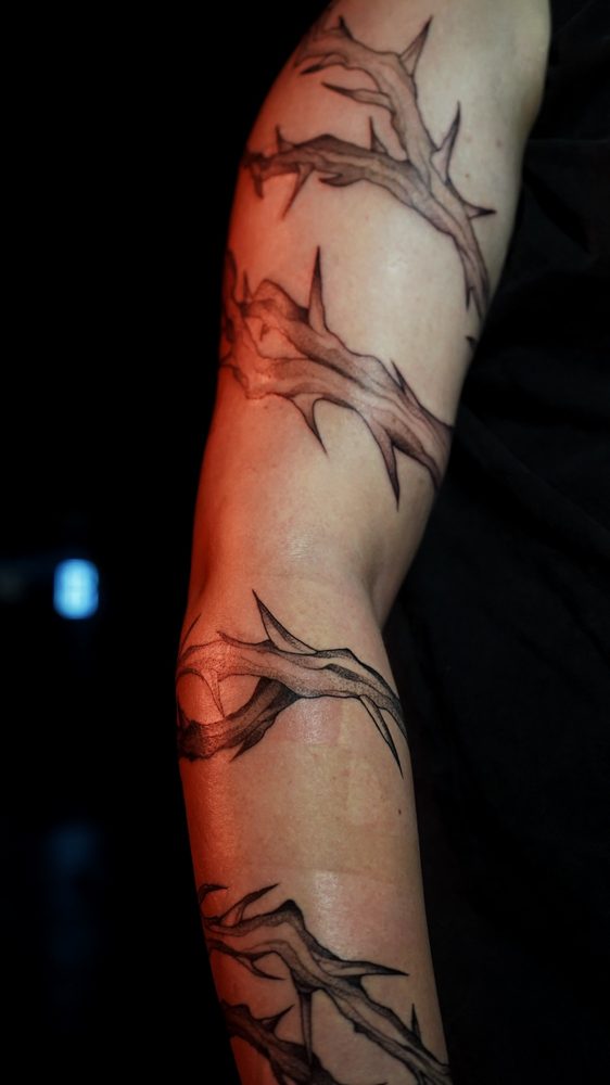 Blackwork tattoo by Zhu Inks - San Diego