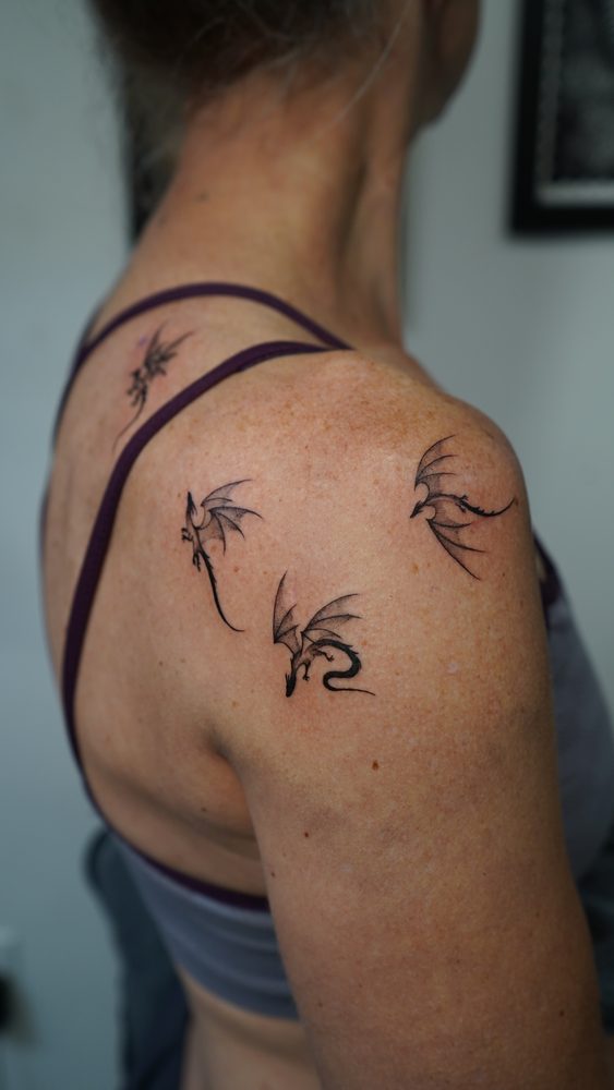 Blackwork tattoo by Zhu Inks - San Diego