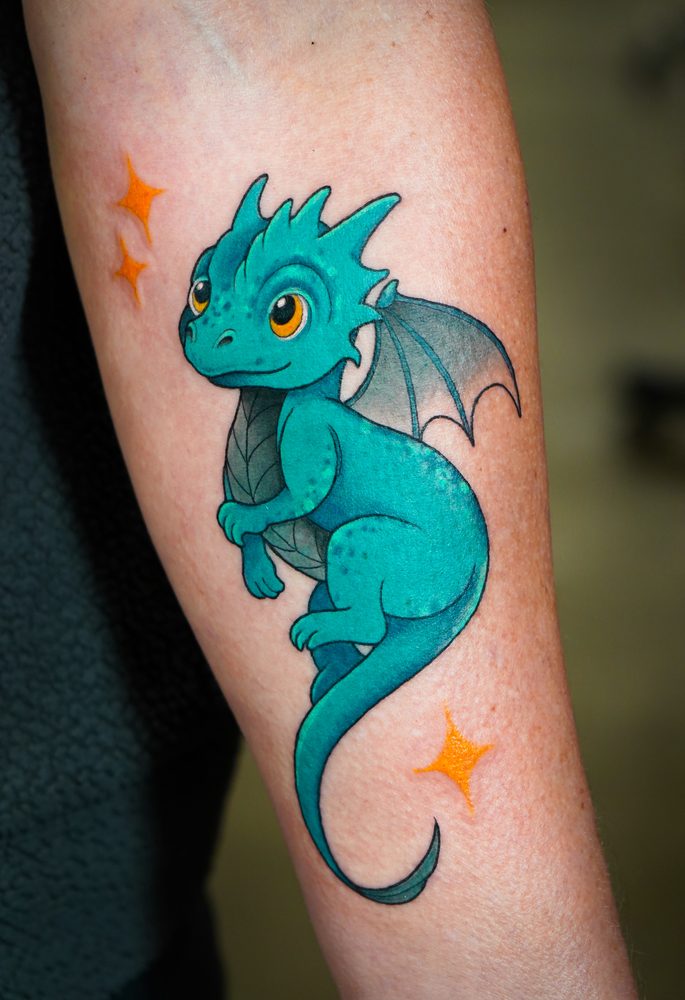Color tattoo by Zhu Inks - San Diego