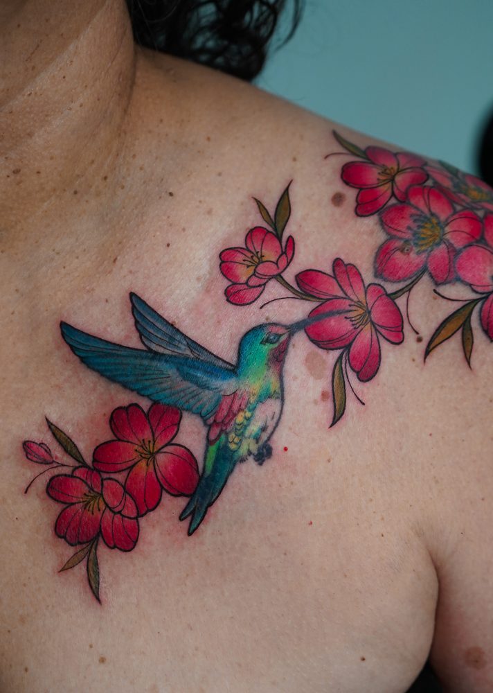Color tattoo by Zhu Inks - San Diego