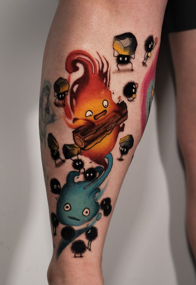 Color tattoo by Zhu Inks - San Diego