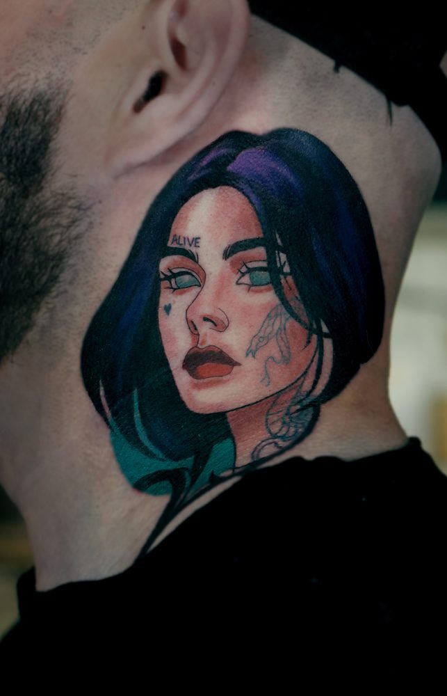 Color tattoo by Zhu Inks - San Diego