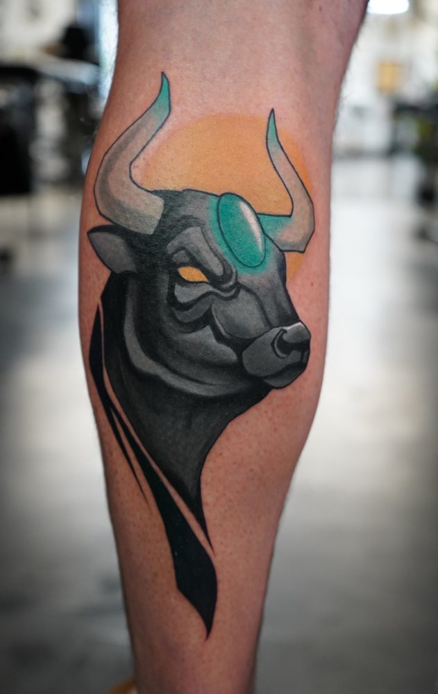 Color tattoo by Zhu Inks - San Diego