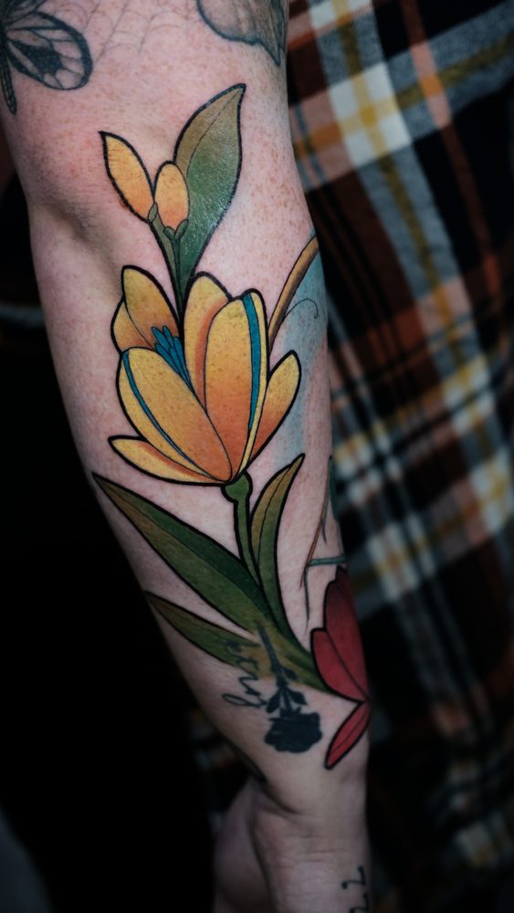 Color tattoo by Zhu Inks - San Diego