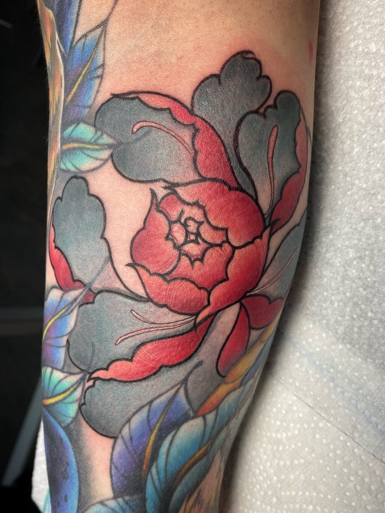 Color tattoo by Zhu Inks - San Diego