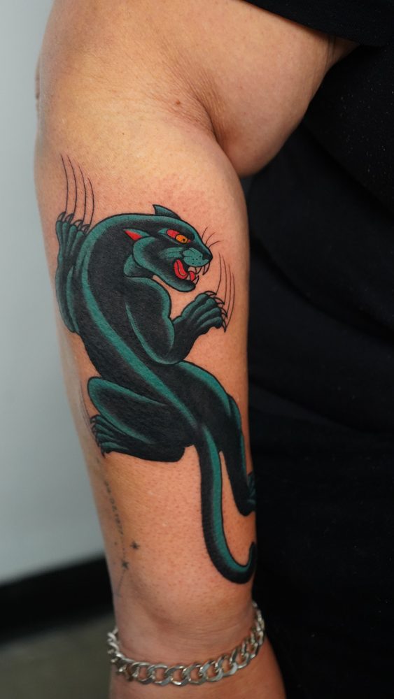 Color tattoo by Zhu Inks - San Diego