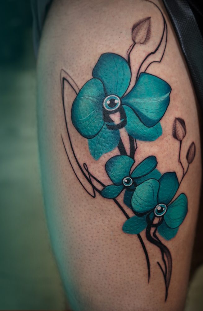 Color tattoo by Zhu Inks - San Diego