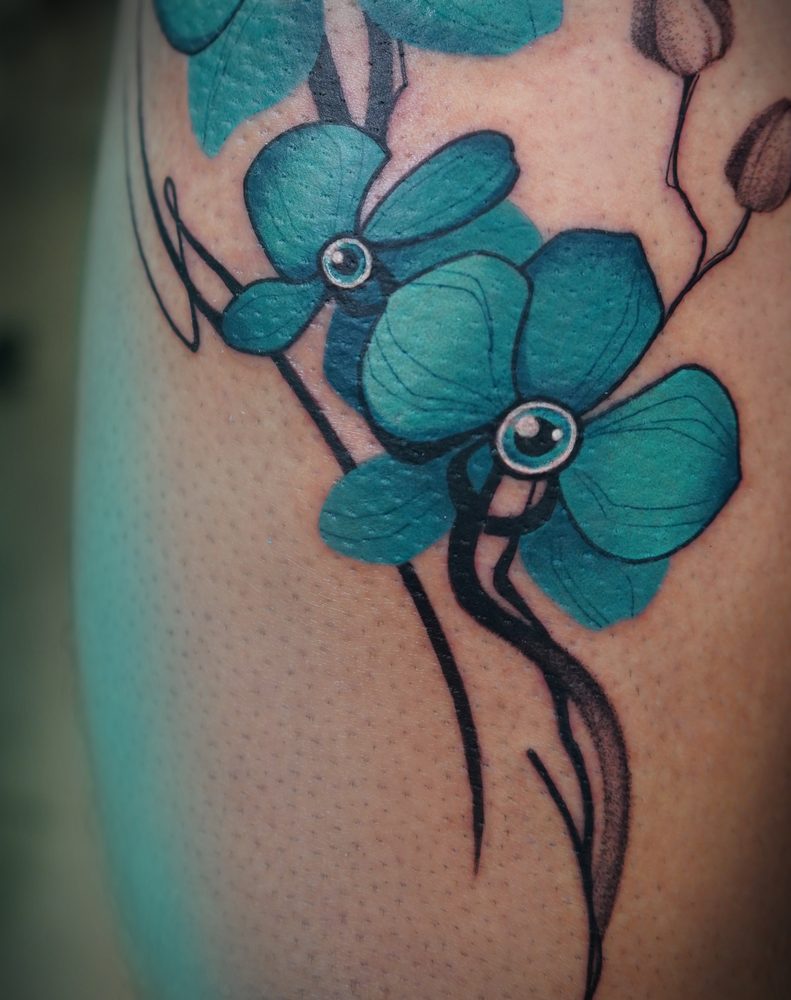 Color tattoo by Zhu Inks - San Diego
