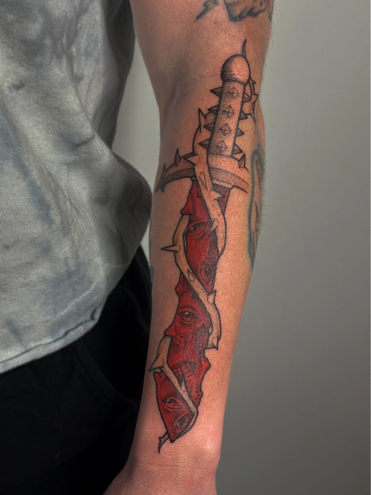 Color tattoo by Zhu Inks - San Diego