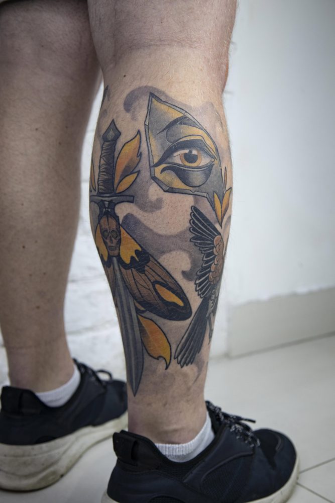 Color tattoo by Zhu Inks - San Diego