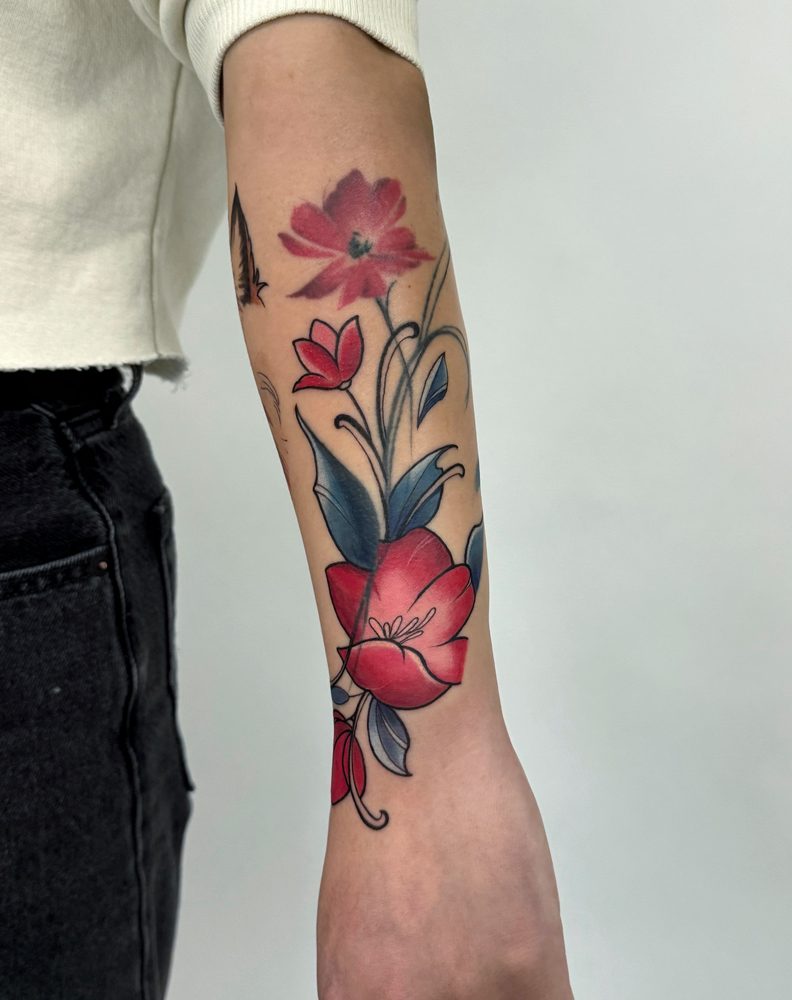 Color tattoo by Zhu Inks - San Diego