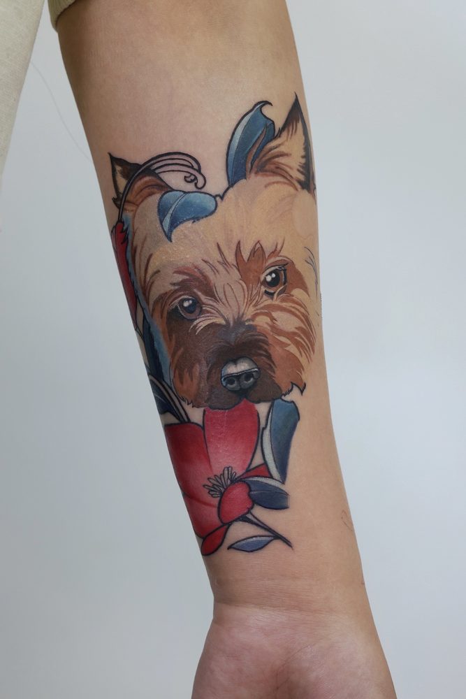 Color tattoo by Zhu Inks - San Diego