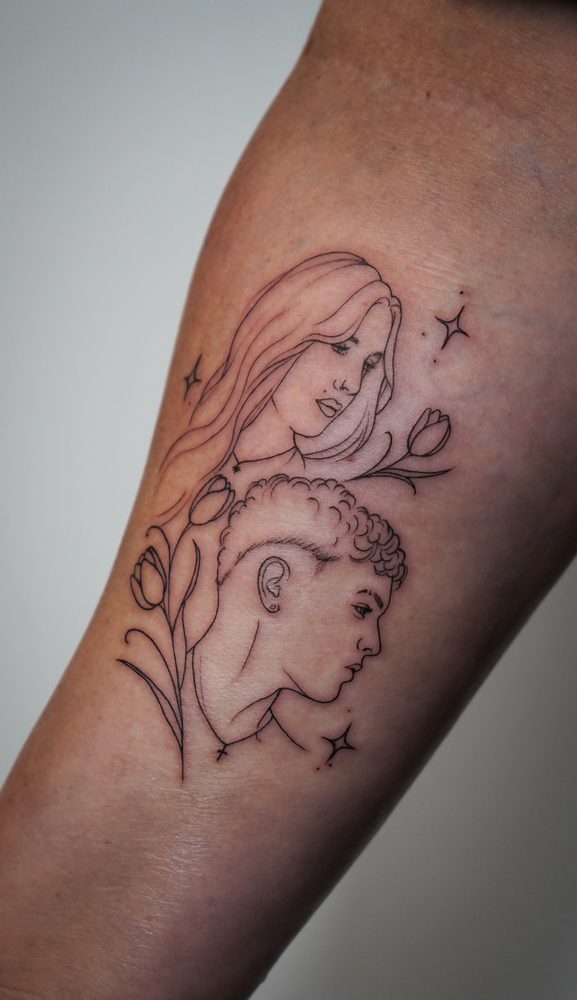 Fine Line tattoo by Zhu Inks - San Diego