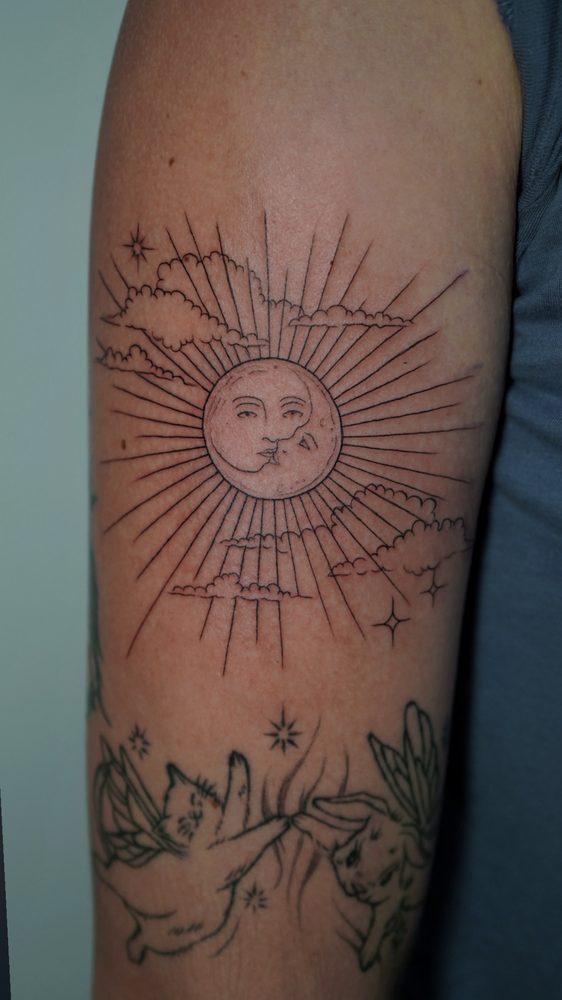Fine Line tattoo by Zhu Inks - San Diego