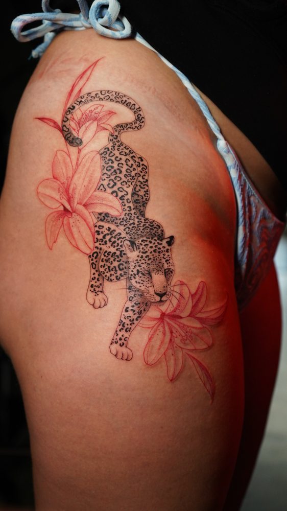 Fine Line tattoo by Zhu Inks - San Diego