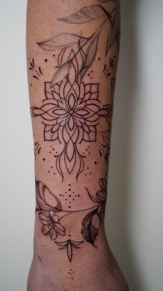 Fine Line tattoo by Zhu Inks - San Diego